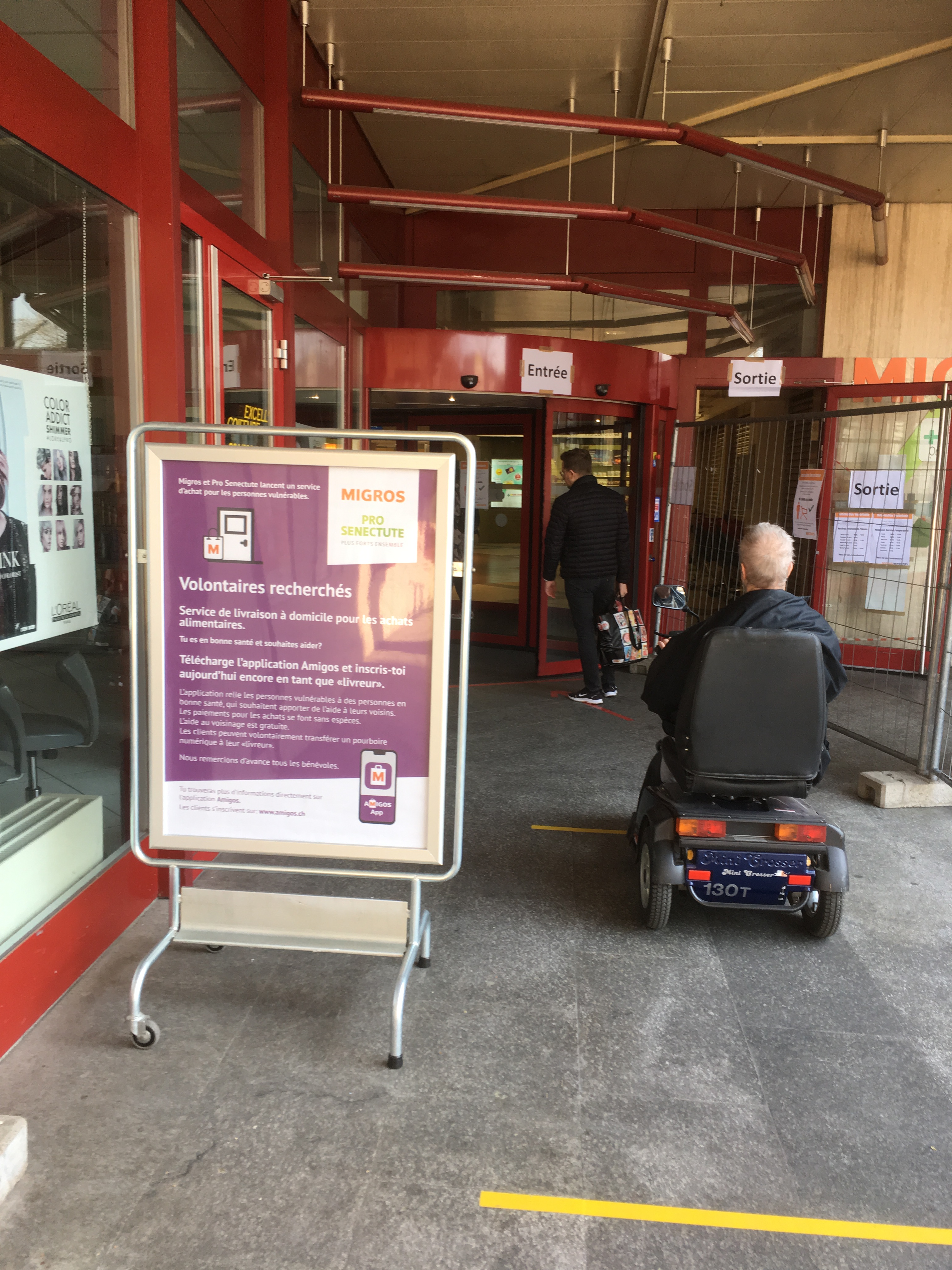 Lausanne, Migros des Bergières, 09.04.2020